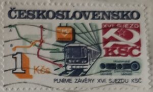 Poštovní známka: Plníme závěry XVI. sjezdu KSČ